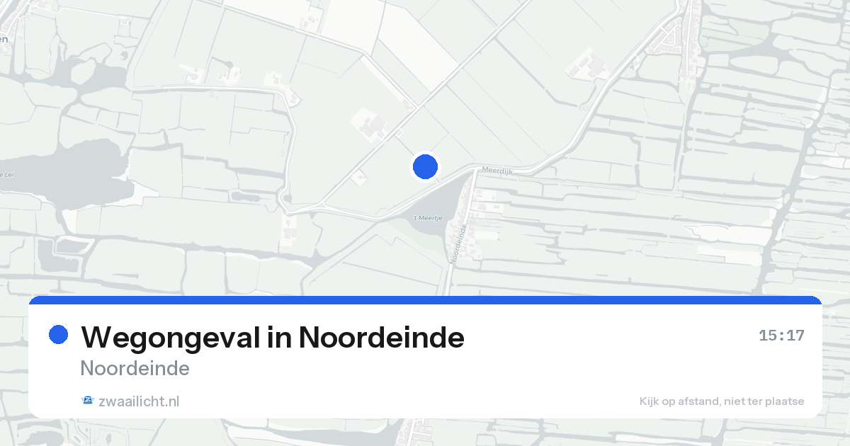 Wegongeval in Noordeinde — 14 aug 2026