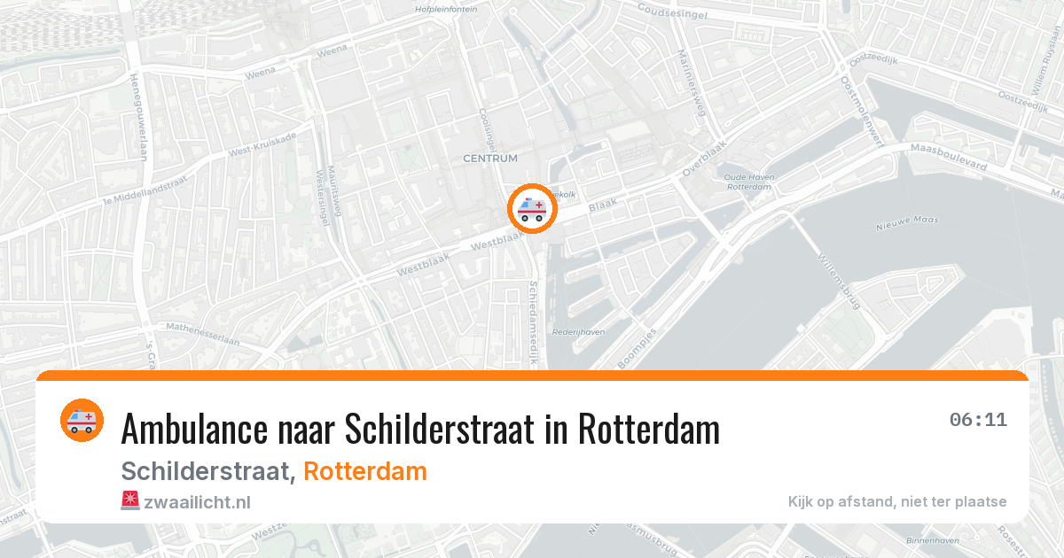 Ambulance naar Schilderstraat in Rotterdam — 20 jun 2026