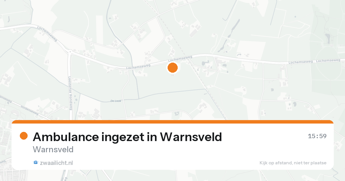 Ambulance ingezet in Warnsveld — 15 aug 2026