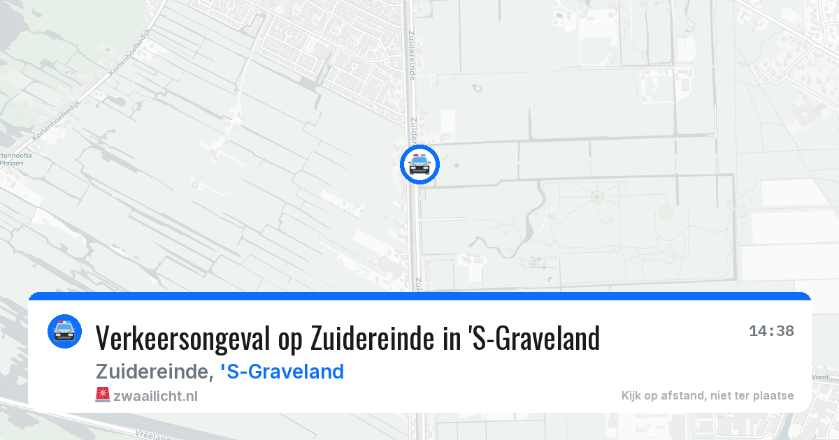 Verkeersongeval op Zuidereinde in 'S-Graveland — 29 apr 2026