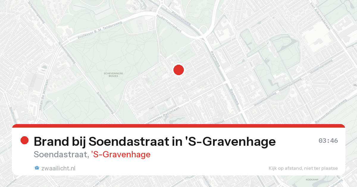 Brand bij Soendastraat in 'S-Gravenhage — 23 aug 2026