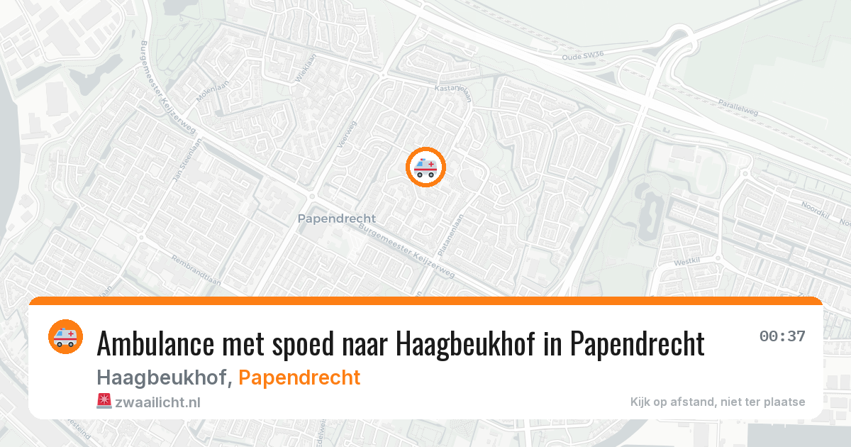 Ambulance met spoed naar Haagbeukhof in Papendrecht — 30 mei 2026