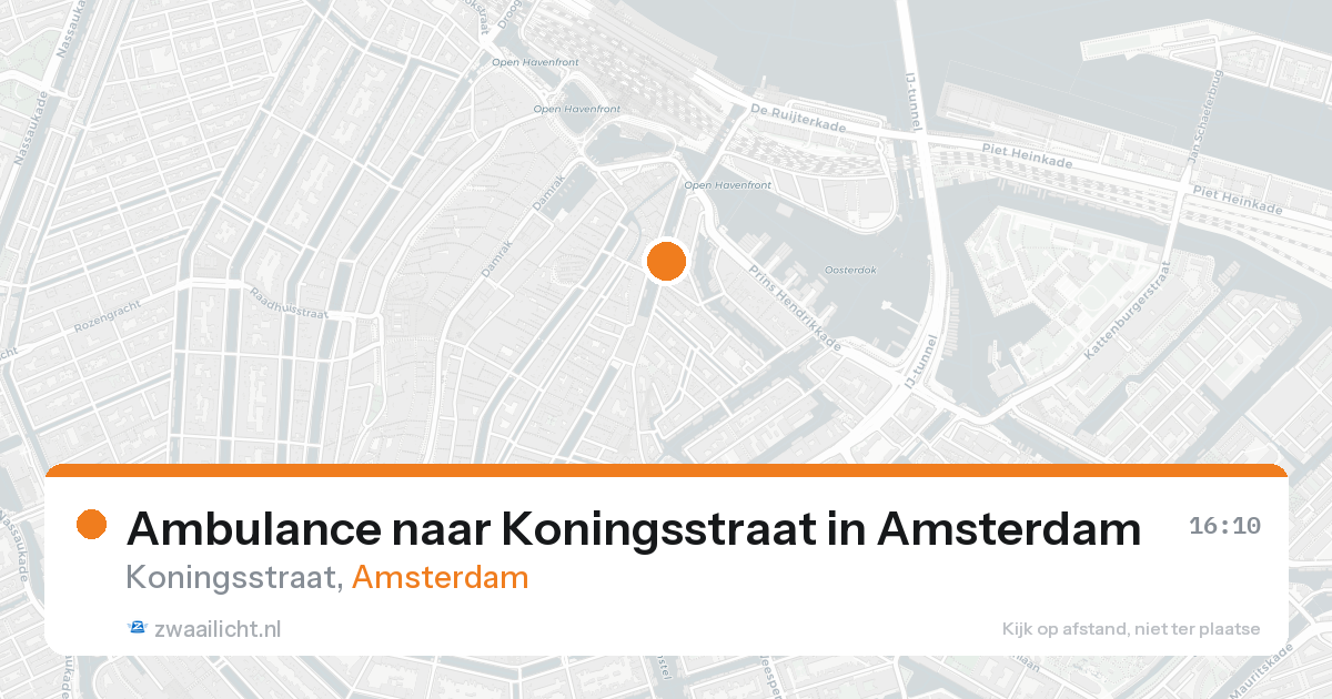 Ambulance naar Koningsstraat in Amsterdam — 24 aug 2026