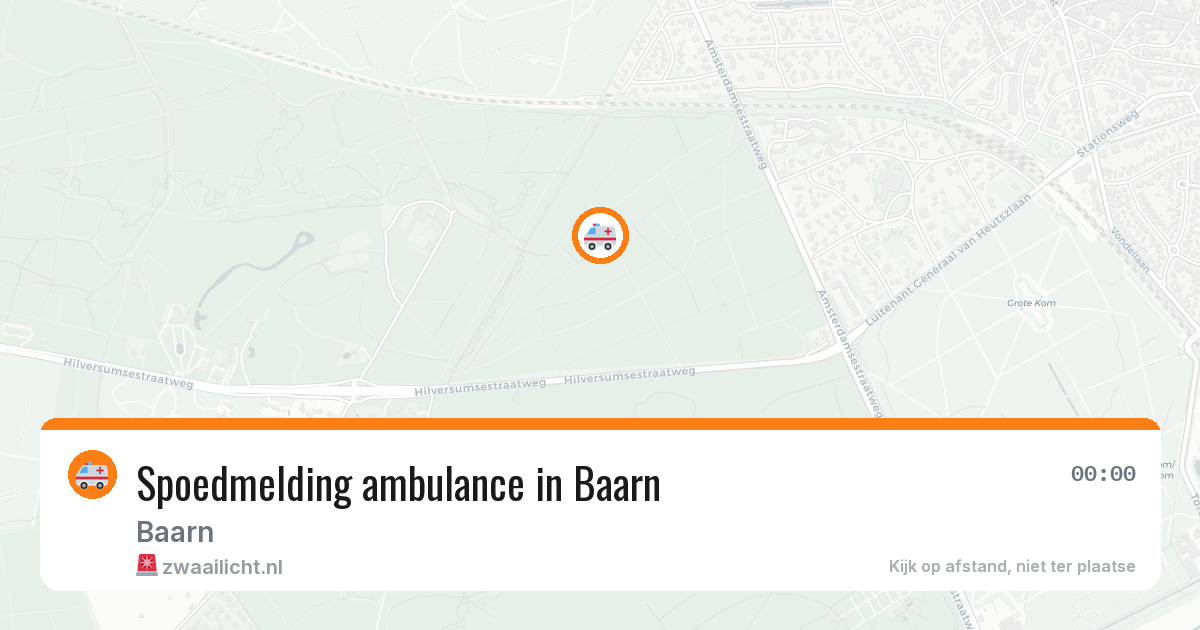 Spoedmelding ambulance in Baarn — 10 aug 2026