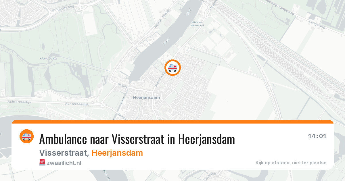 Ambulance naar Visserstraat in Heerjansdam — 2 jul 2026