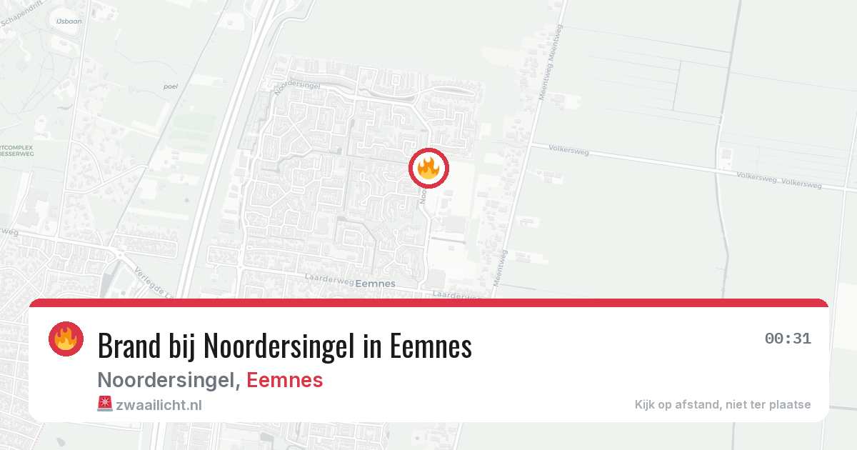 Brand bij Noordersingel in Eemnes — 19 jun 2026