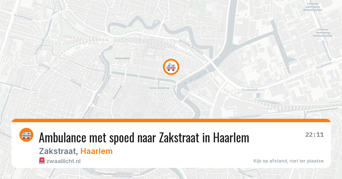 Ambulance met spoed naar Zakstraat in Haarlem — 31 mei 2026