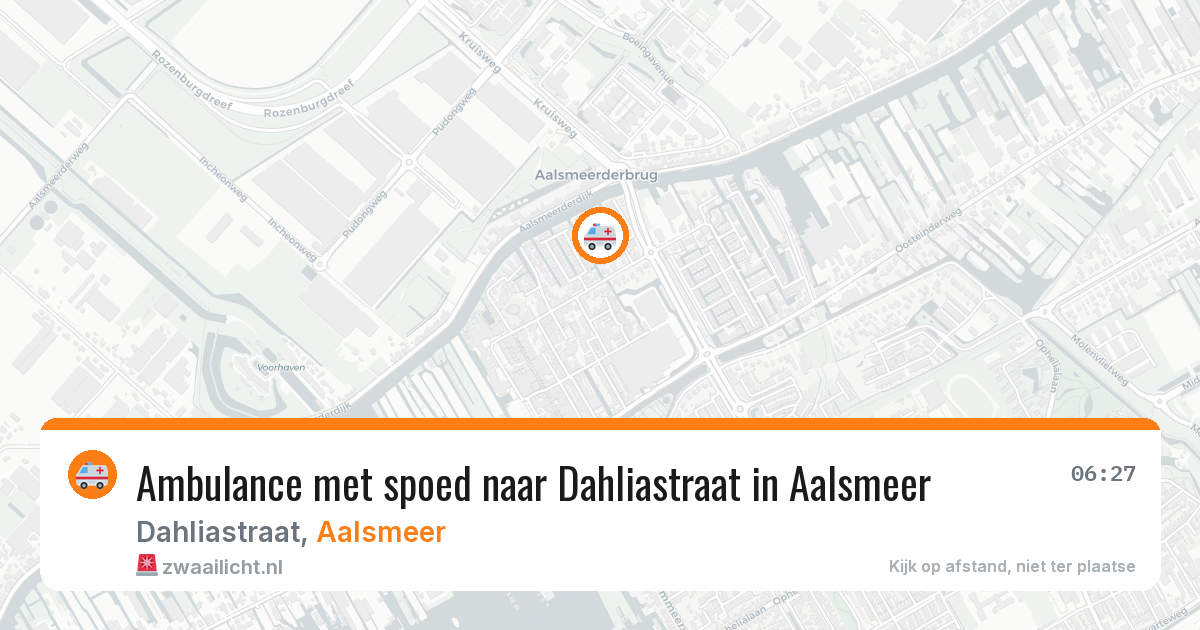 Ambulance met spoed naar Dahliastraat in Aalsmeer — 12 aug 2026