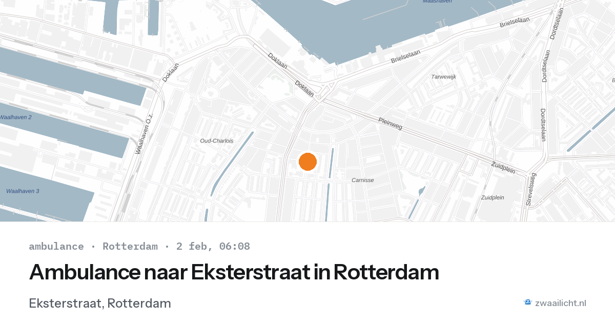 Ambulance naar Eksterstraat in Rotterdam — 2 feb 2026