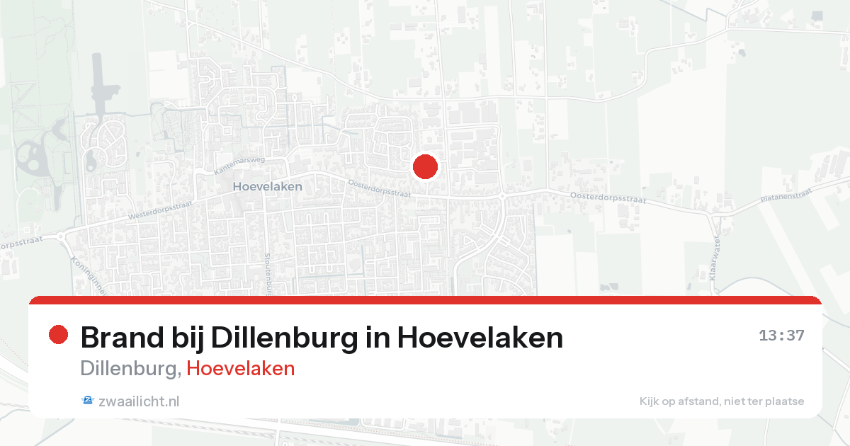 Brand bij Dillenburg in Hoevelaken — 18 aug 2026