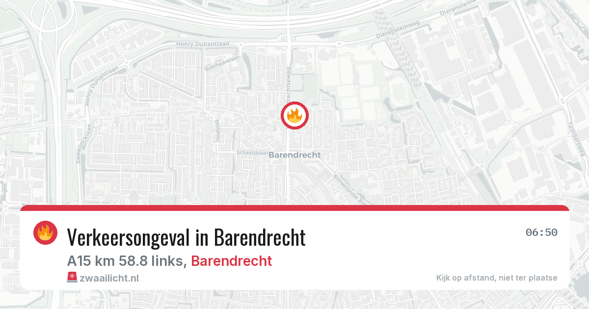 Verkeersongeval in Barendrecht — 1 aug 2026