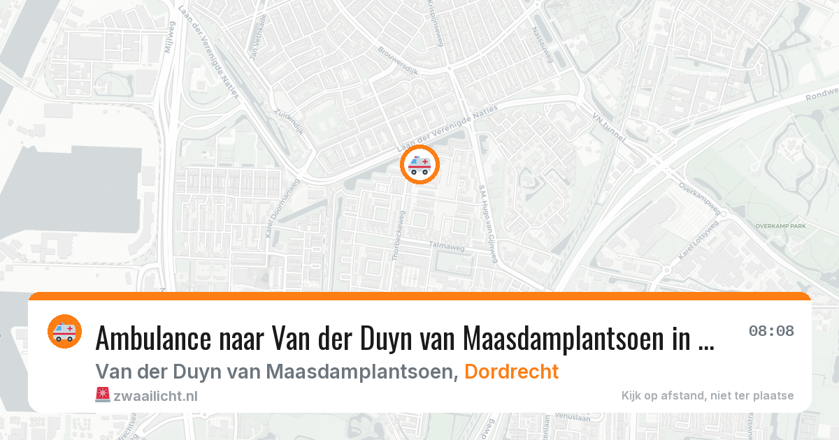 Ambulance naar Van der Duyn van Maasdamplantsoen in Dordrecht — 30 jul 2026
