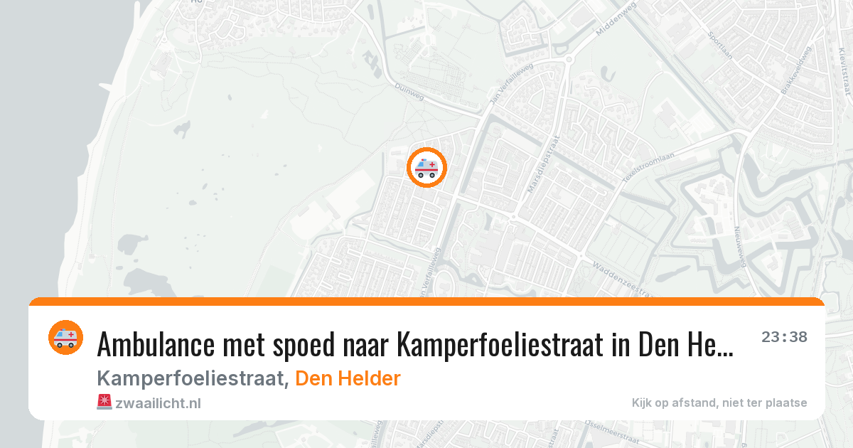 Ambulance met spoed naar Kamperfoeliestraat in Den Helder — 22 jan 2026