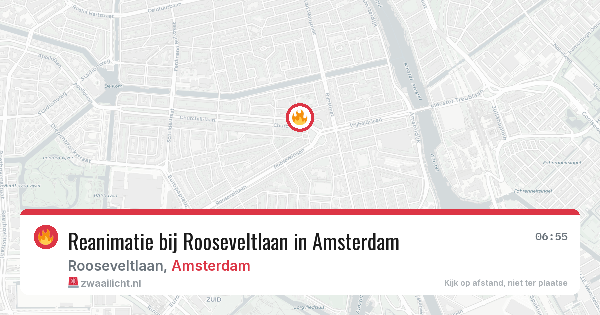 Reanimatie bij Rooseveltlaan in Amsterdam — 7 jun 2026