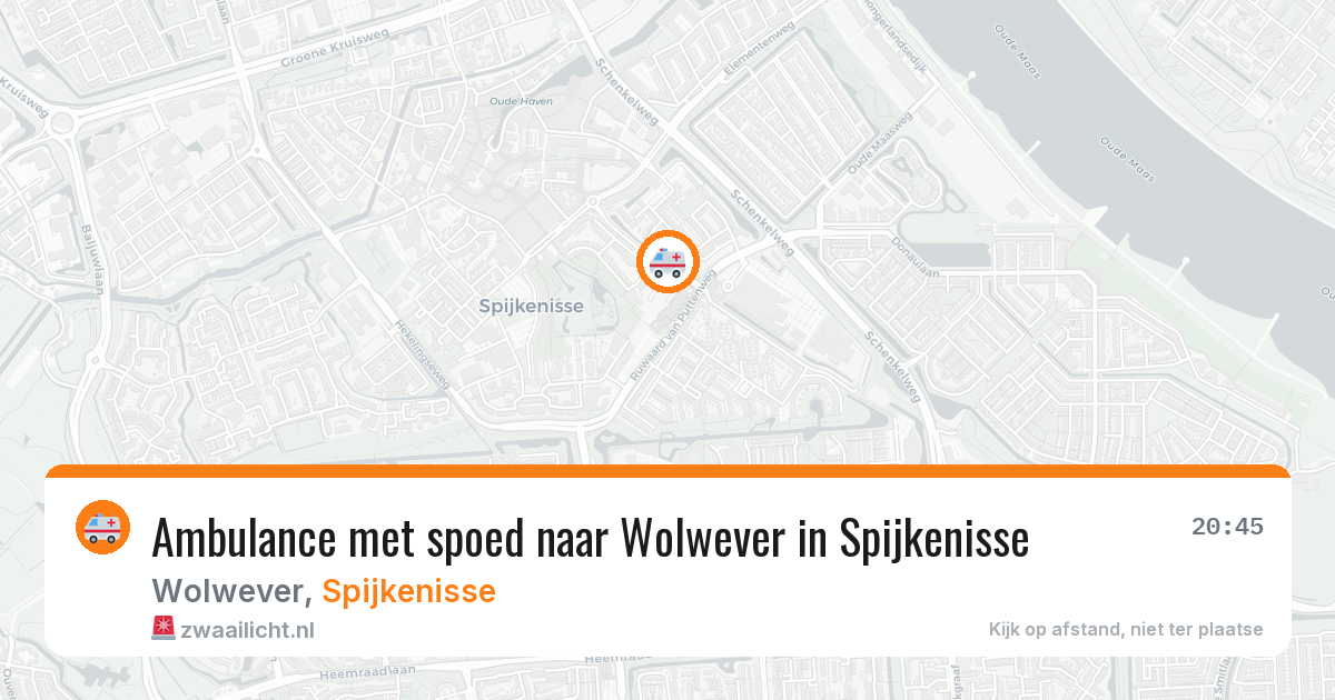Ambulance met spoed naar Wolwever in Spijkenisse — 3 aug 2026