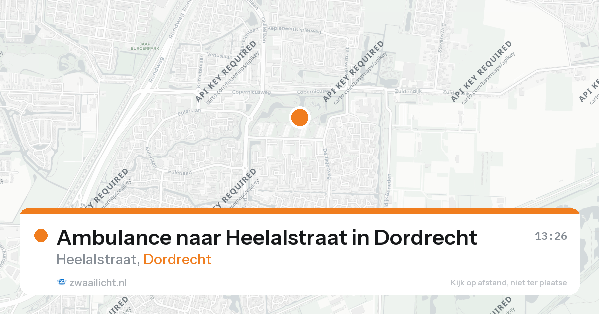 Ambulance naar Heelalstraat in Dordrecht — 26 aug 2026