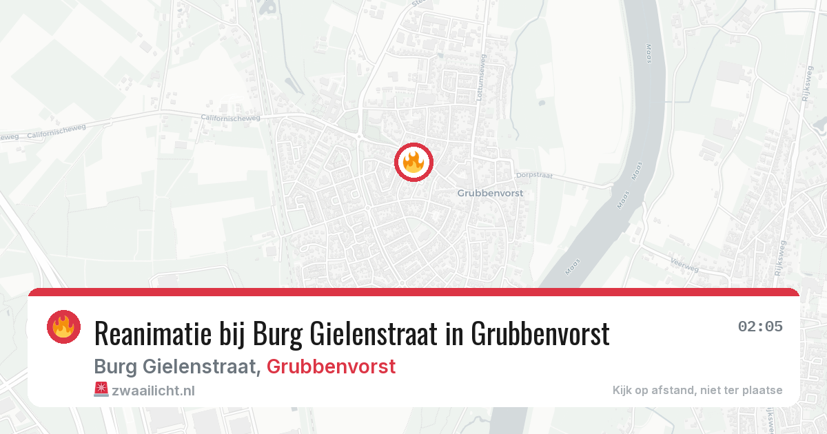 Reanimatie bij Burg Gielenstraat in Grubbenvorst — 21 jun 2026