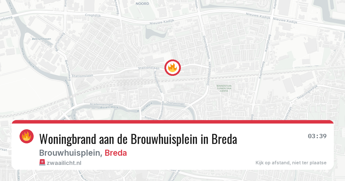 Woningbrand aan de Brouwhuisplein in Breda — 12 mei 2026