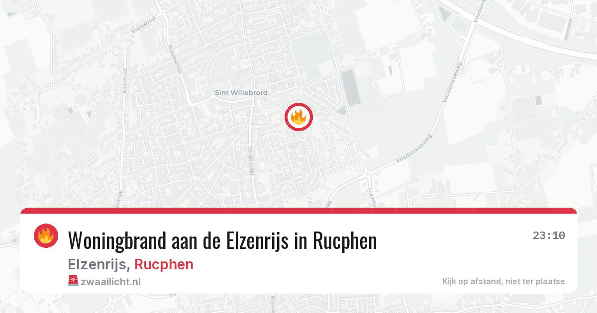 Woningbrand aan de Elzenrijs in Rucphen — 10 aug 2026