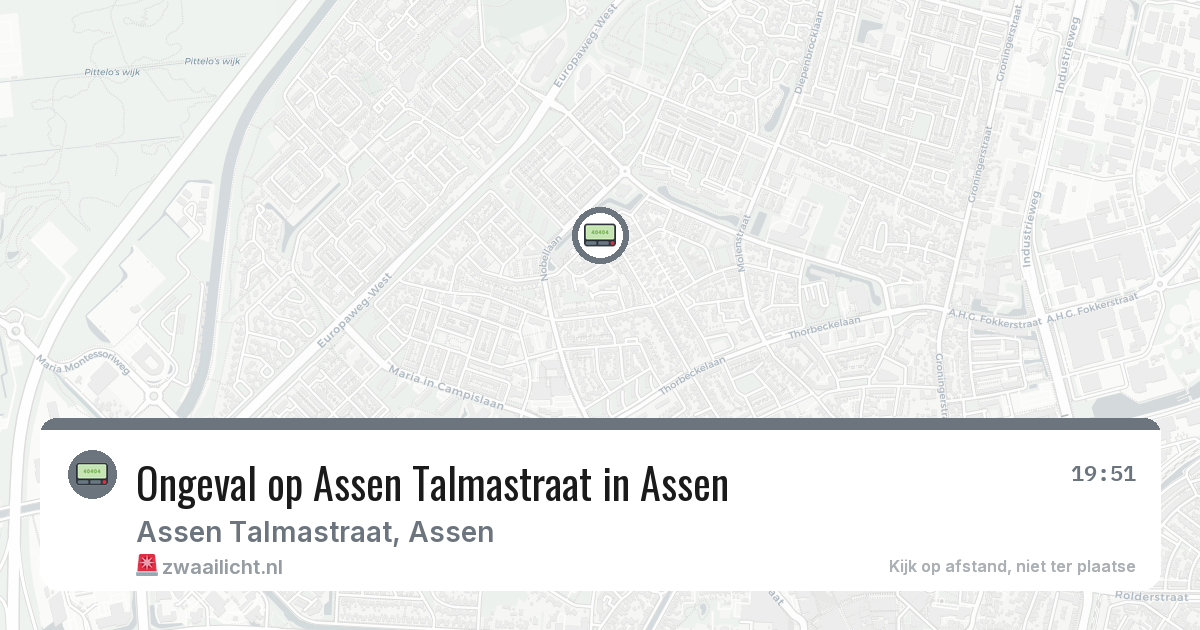 Ongeval op Assen Talmastraat in Assen — 10 feb 2026