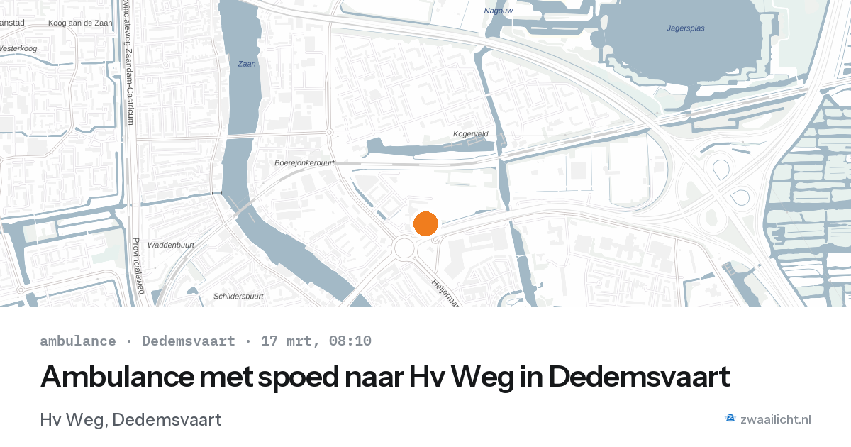 Ambulance met spoed naar Hv Weg in Dedemsvaart — 17 mrt 2026