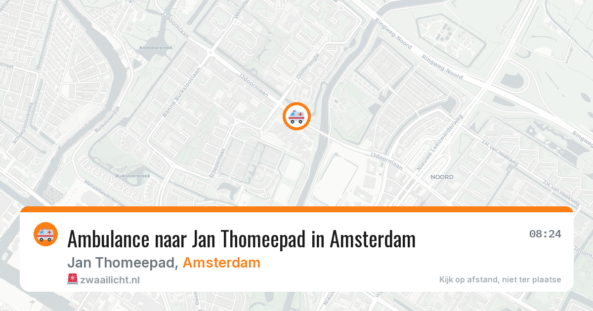 Ambulance naar Jan Thomeepad in Amsterdam — 20 mei 2026
