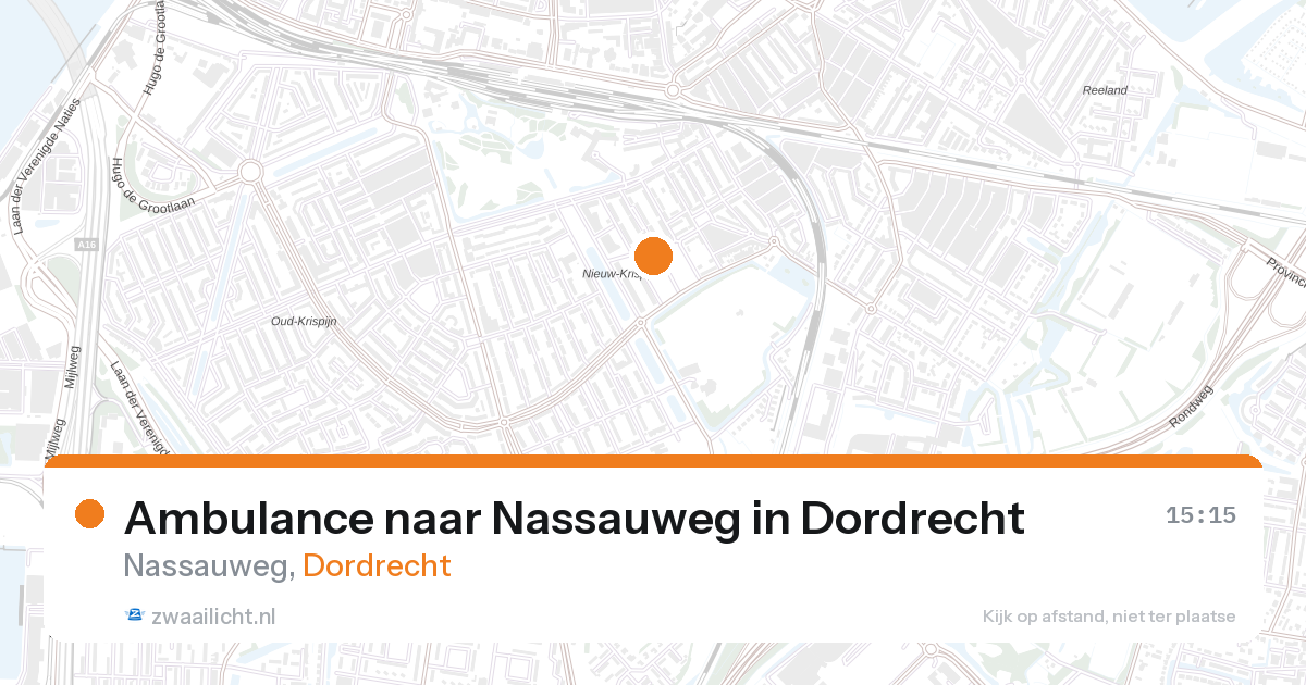 Ambulance naar Nassauweg in Dordrecht — 28 aug 2026