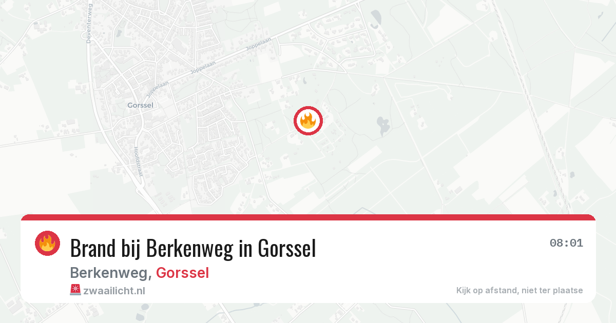 Brand bij Berkenweg in Gorssel — 18 mei 2026