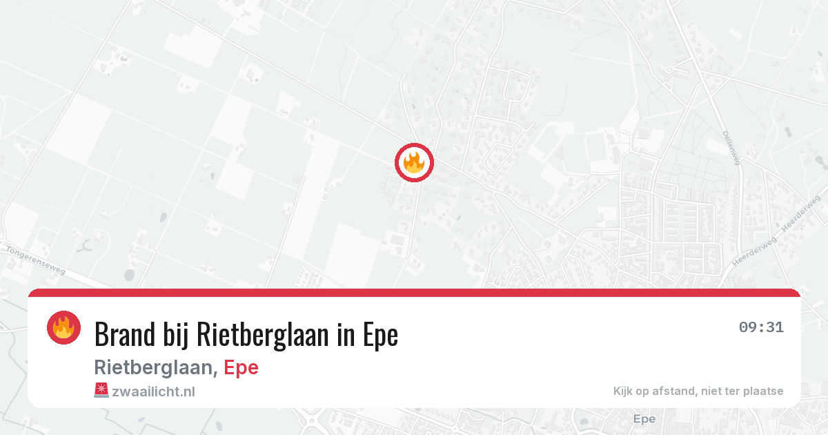 Brand bij Rietberglaan in Epe — 23 mrt 2026