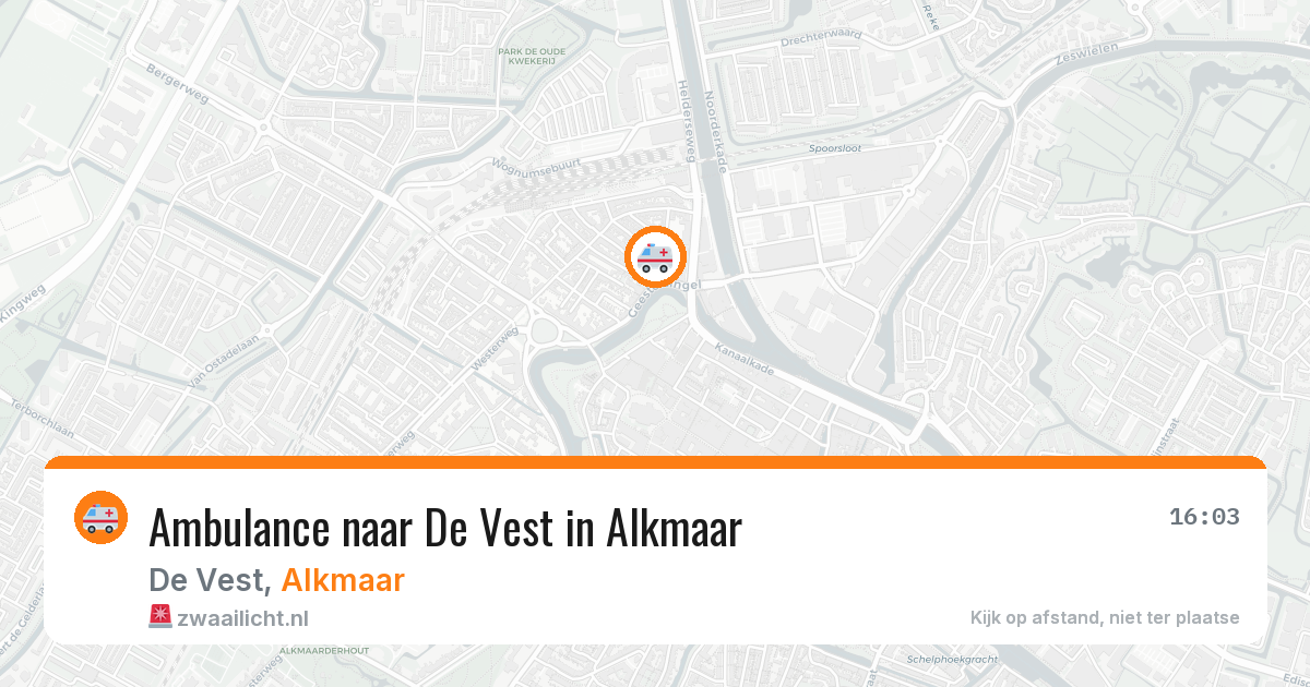 Ambulance naar De Vest in Alkmaar — 2 jul 2026