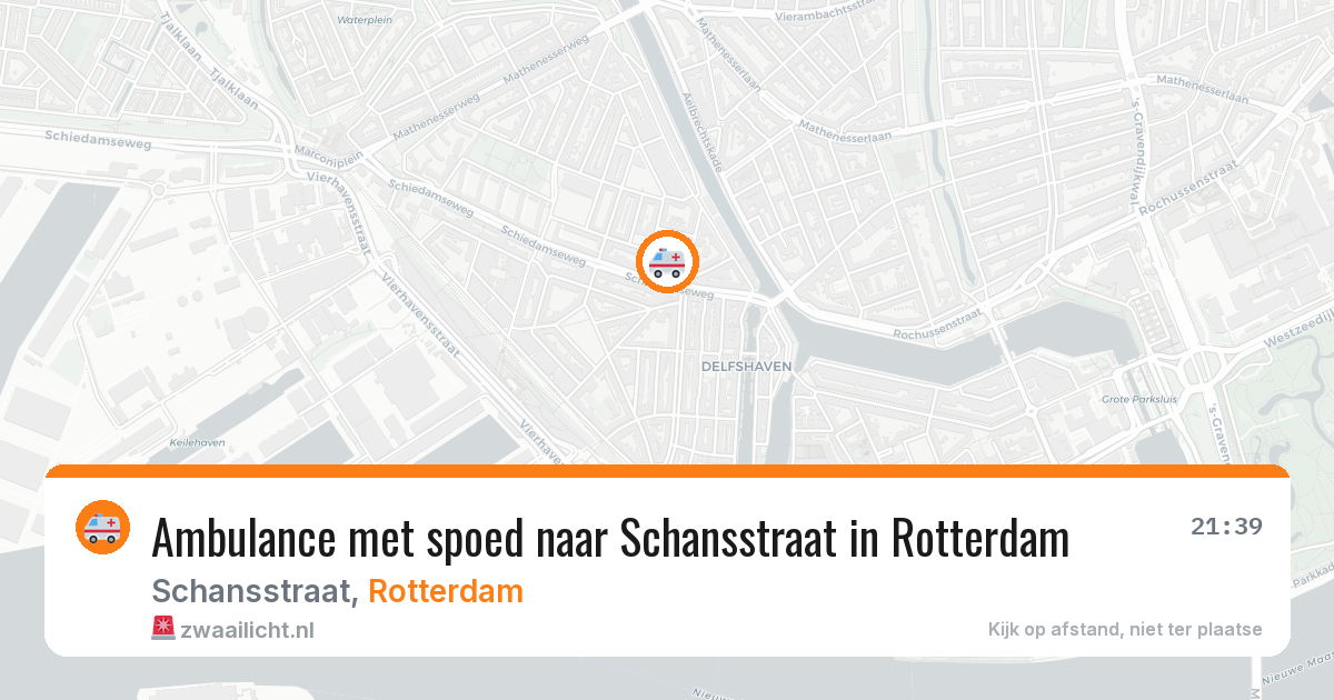Ambulance met spoed naar Schansstraat in Rotterdam — 11 aug 2026