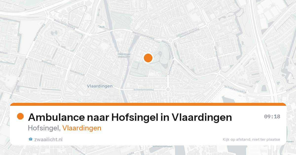 Ambulance naar Hofsingel in Vlaardingen — 19 aug 2026