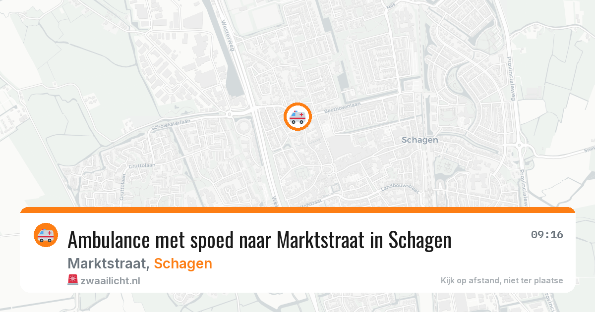 Ambulance met spoed naar Marktstraat in Schagen — 19 jan 2026