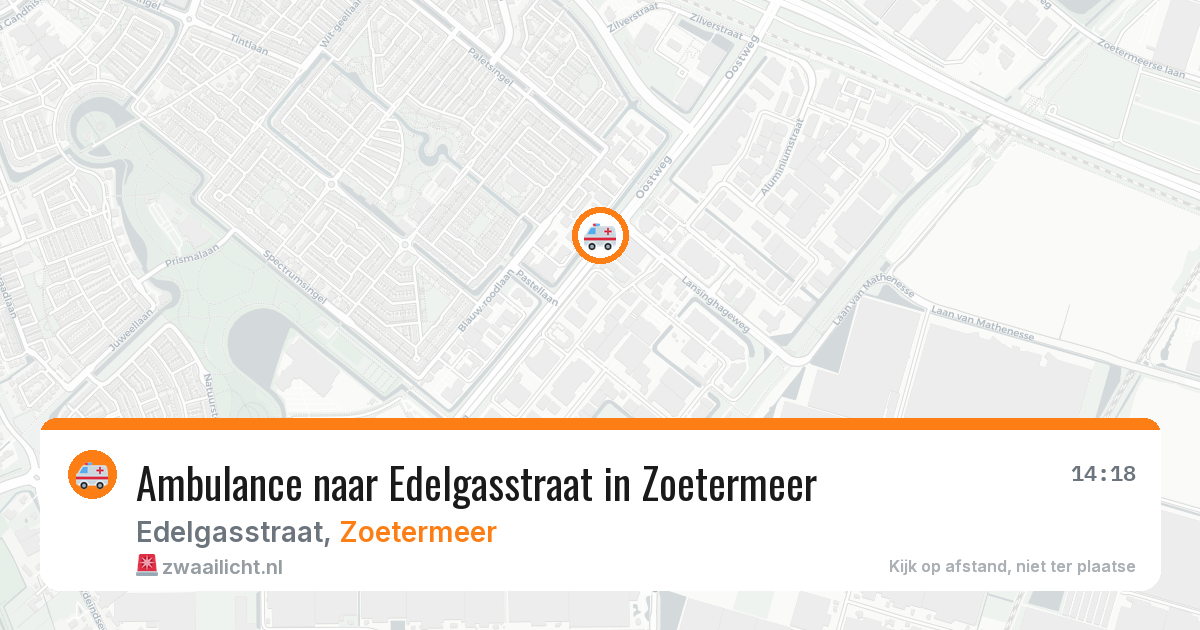 Ambulance naar Edelgasstraat in Zoetermeer — 10 jun 2026