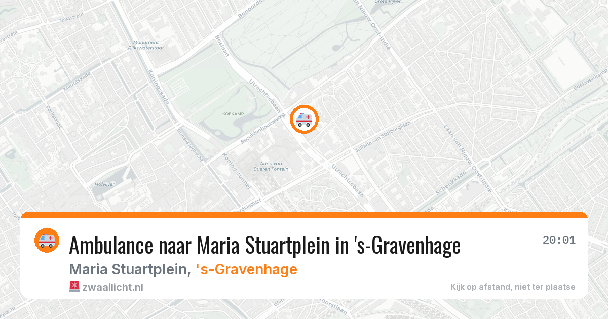 Ambulance naar Maria Stuartplein in 's-Gravenhage — 7 aug 2026