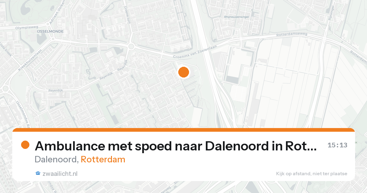 Ambulance met spoed naar Dalenoord in Rotterdam — 30 mei 2026