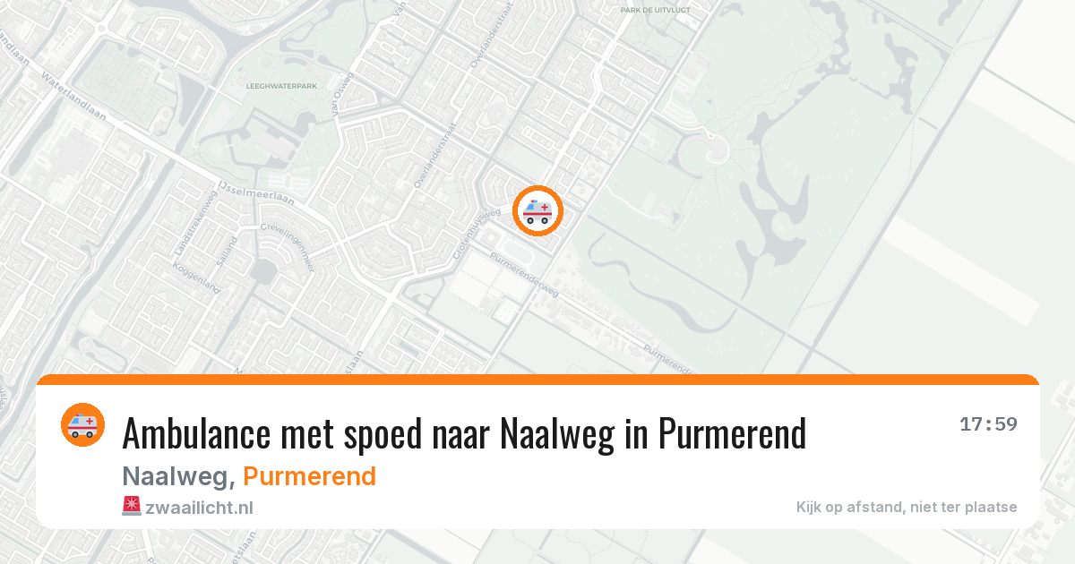 Ambulance met spoed naar Naalweg in Purmerend — 6 jun 2026