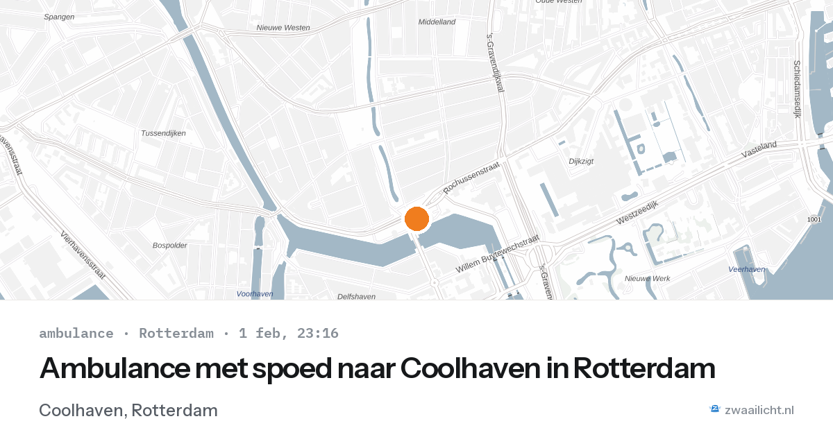 Ambulance met spoed naar Coolhaven in Rotterdam — 1 feb 2026