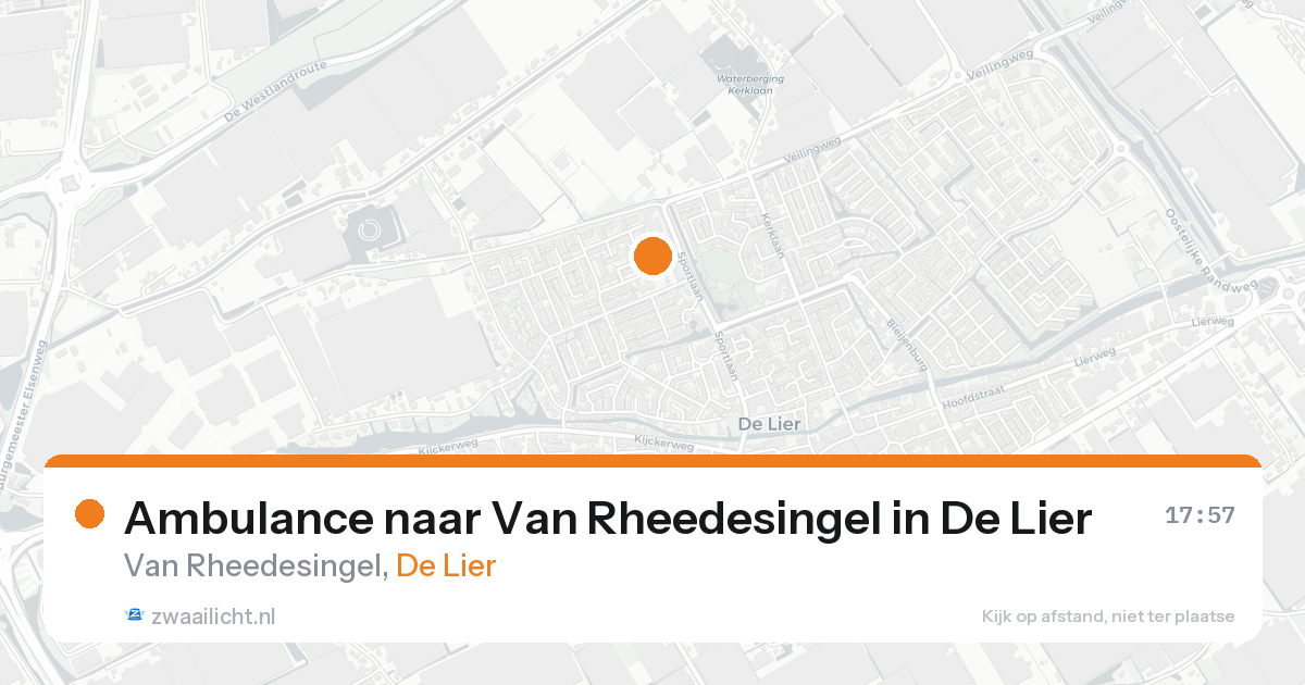 Ambulance naar Van Rheedesingel in De Lier — 21 aug 2026