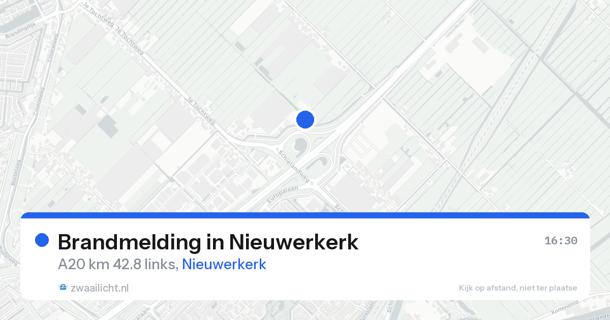 Brandmelding in Nieuwerkerk — 20 aug 2026