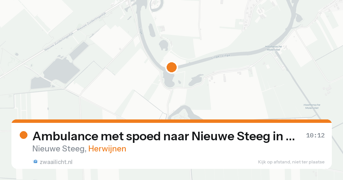 Ambulance met spoed naar Nieuwe Steeg in Herwijnen — 31 jan 2026