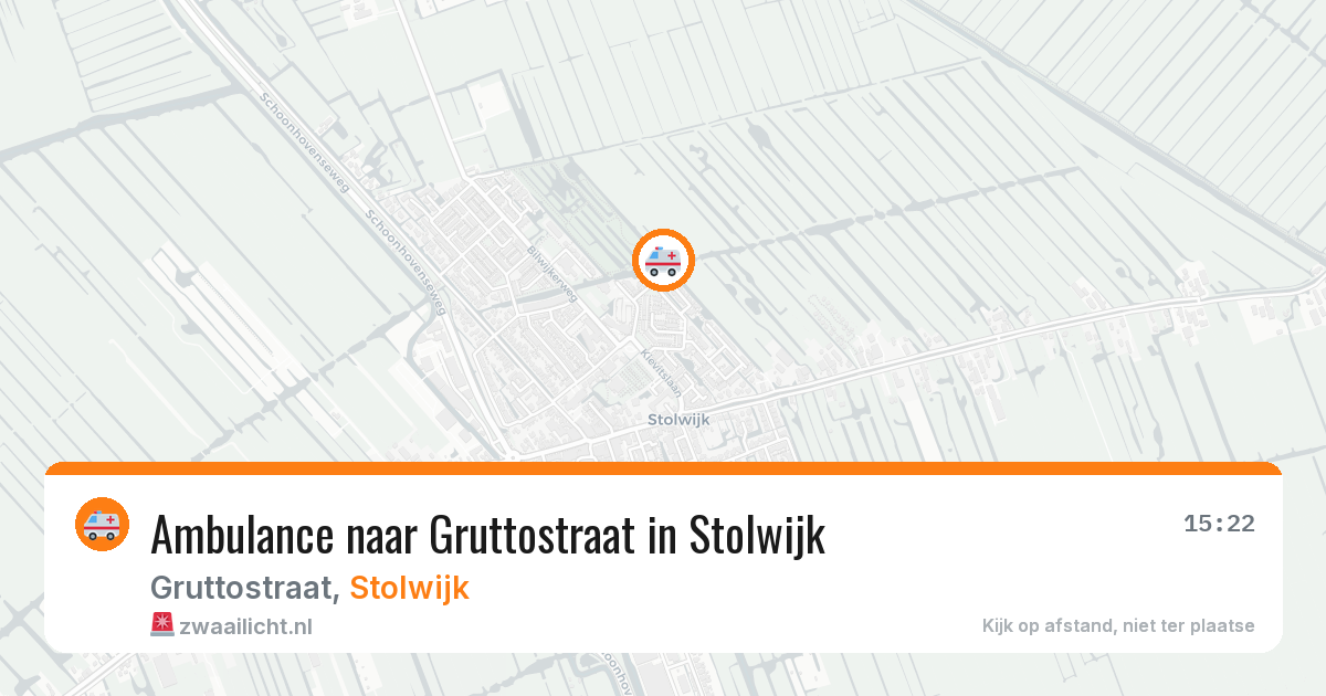 Ambulance naar Gruttostraat in Stolwijk — 24 mei 2026