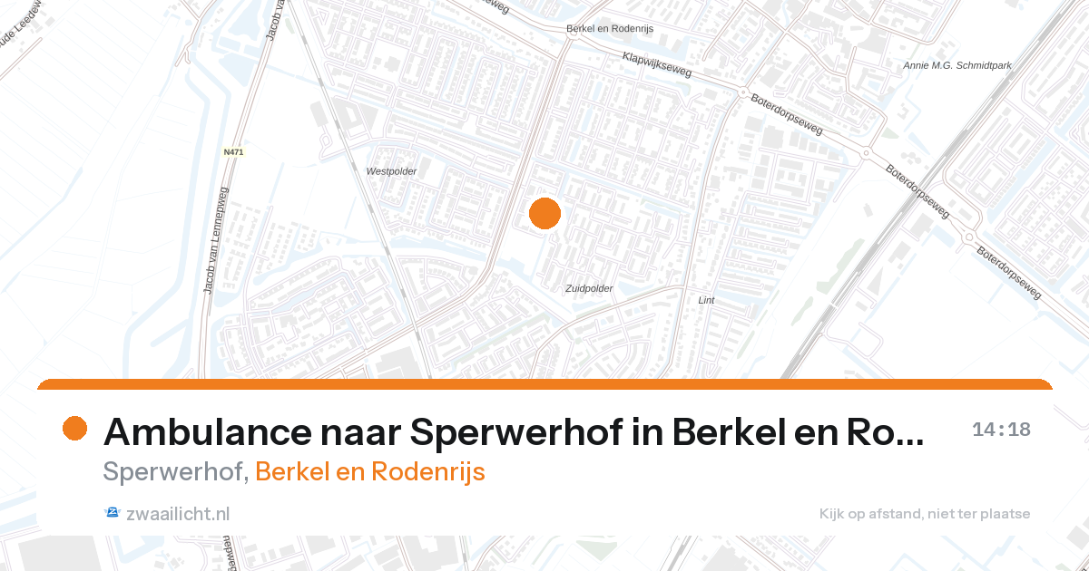 Ambulance naar Sperwerhof in Berkel en Rodenrijs — 23 jun 2026