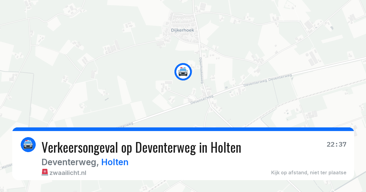 Verkeersongeval op Deventerweg in Holten — 25 jul 2026