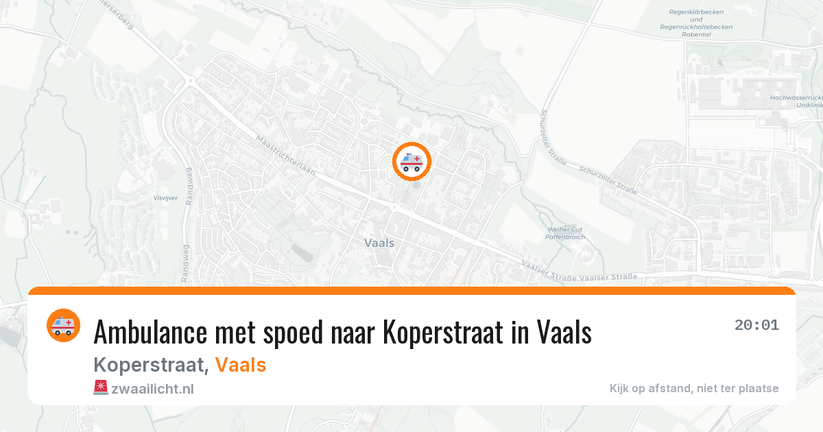 Ambulance met spoed naar Koperstraat in Vaals — 23 jan 2026