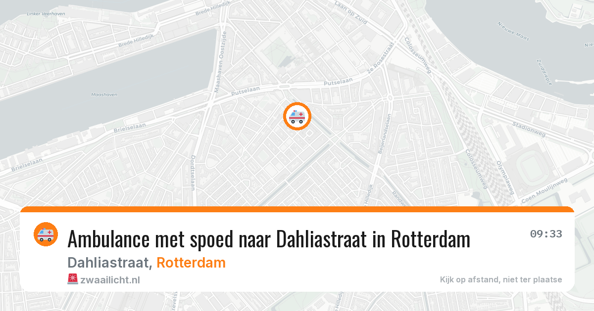 Ambulance met spoed naar Dahliastraat in Rotterdam — 2 aug 2026