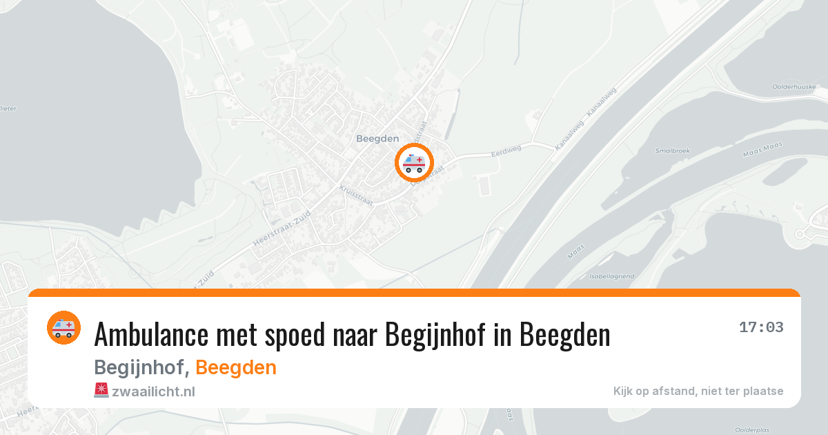 Ambulance met spoed naar Begijnhof in Beegden — 3 mei 2026