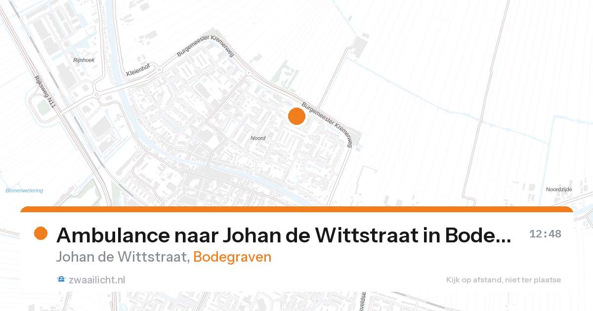 Ambulance naar Johan de Wittstraat in Bodegraven — 27 mrt 2026