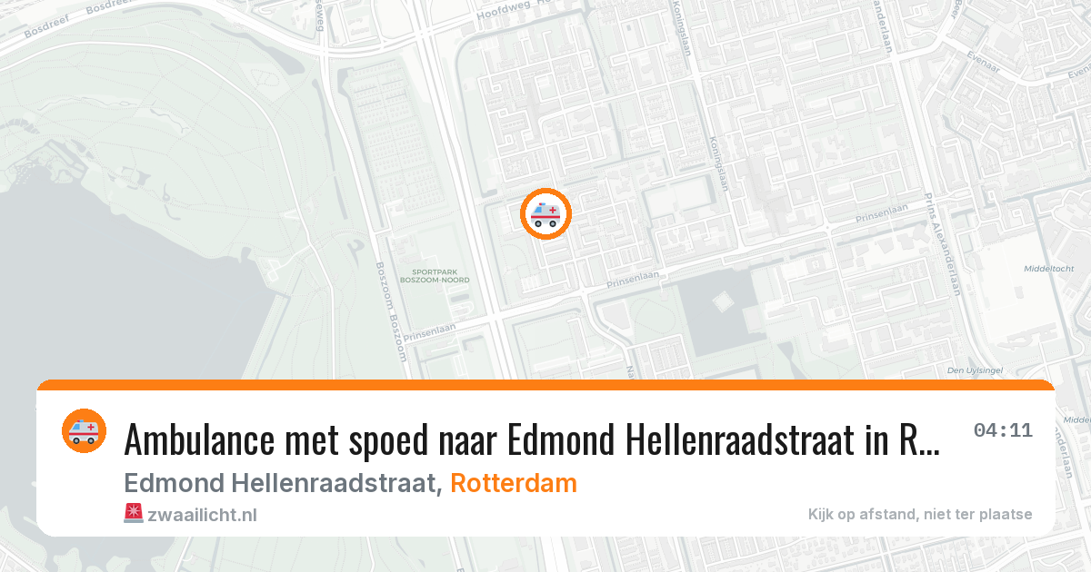 Ambulance met spoed naar Edmond Hellenraadstraat in Rotterdam — 17 jun 2026