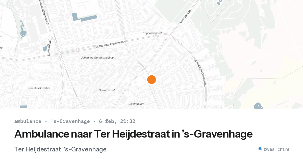 Ambulance naar Ter Heijdestraat in 's-Gravenhage — 6 feb 2026